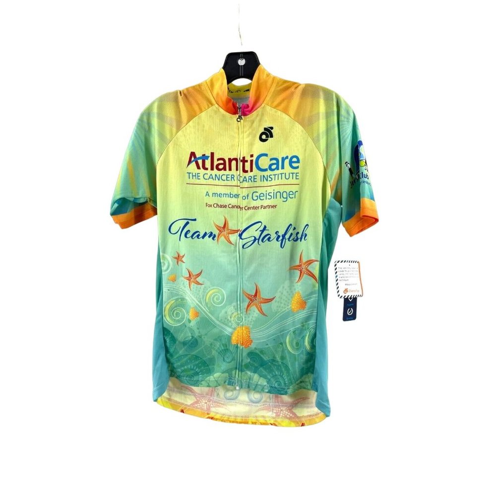 NWT Champion System Full Zip Short Sleeve Graphic Bicycle Shirt Women's Size L